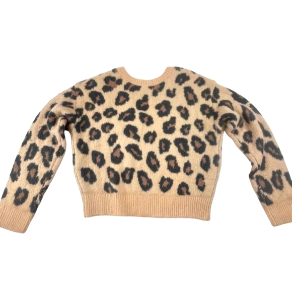 PINK Victoria's Secret Sweaters - Pink Victorias Secret Sweater Reversible V-Neck Leopard Print Large